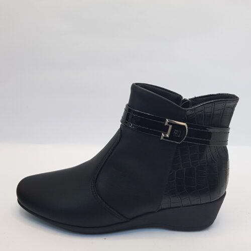 Bota Feminina Anabela Cano Curto Piccadilly Preto