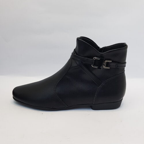 Bota Feminina Cano Curto Rasteira Piccadilly Preto