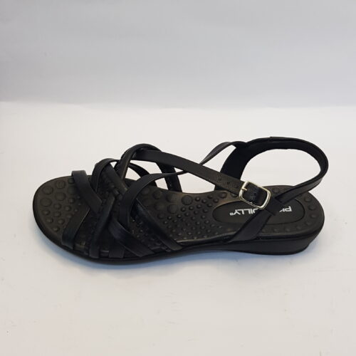 Sandália Feminina Piccadilly Anabela Baixa Preto