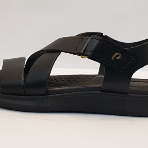 Sandália Feminina Pegada Em Couro Preto