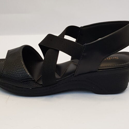 Sandália Feminina Softflex Cor Preto 230s