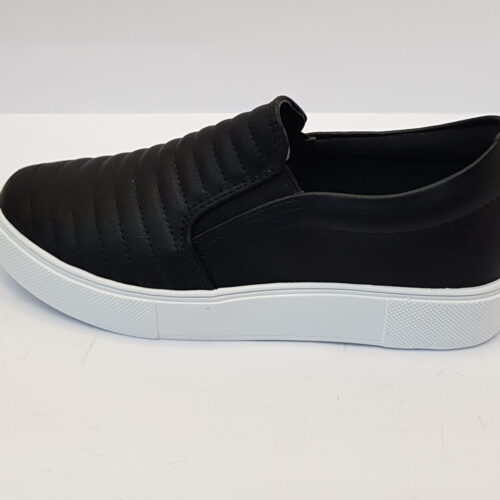 Tênis Feminino Slip On Metalassê Preto